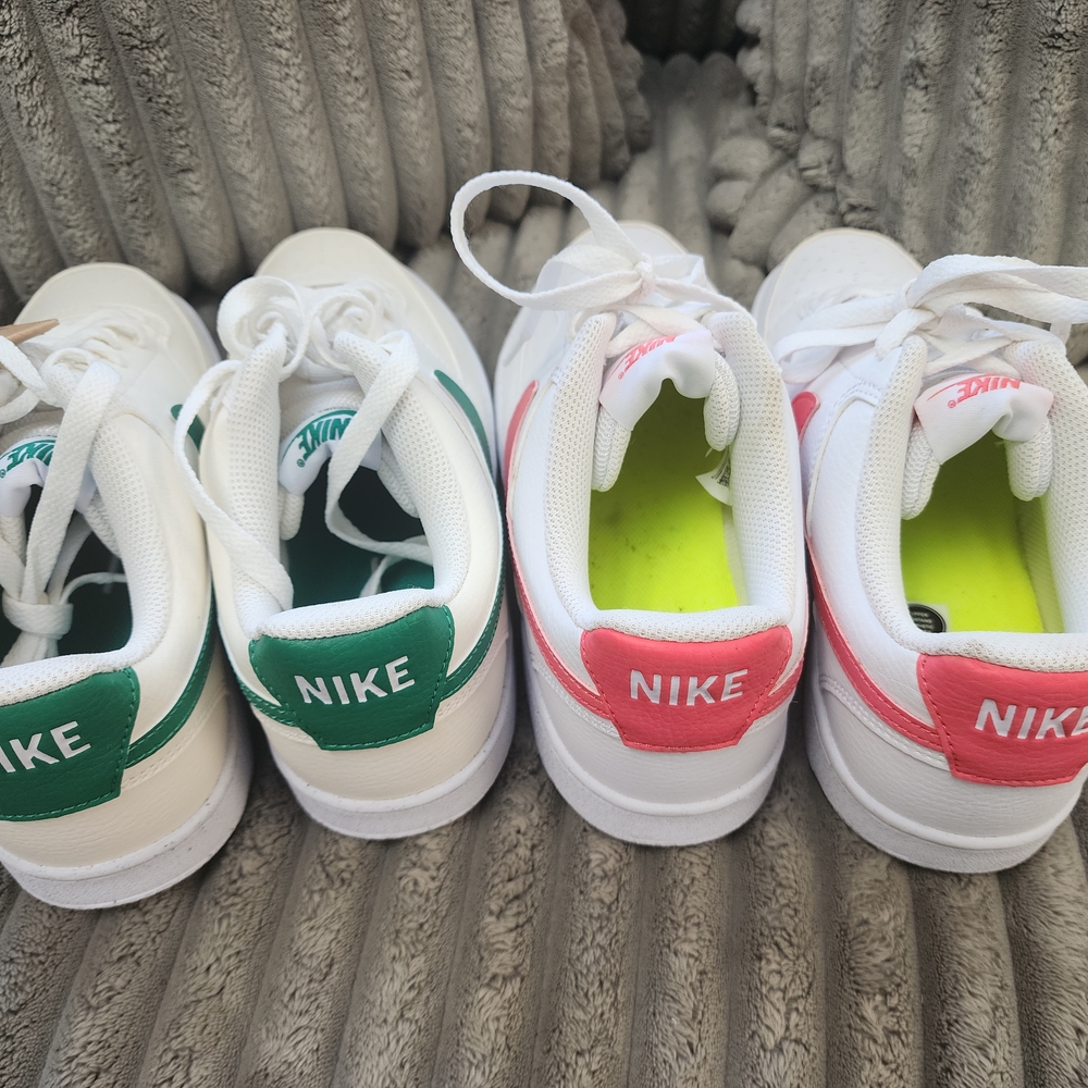 Nike Court Vision White and Pink/White and Green